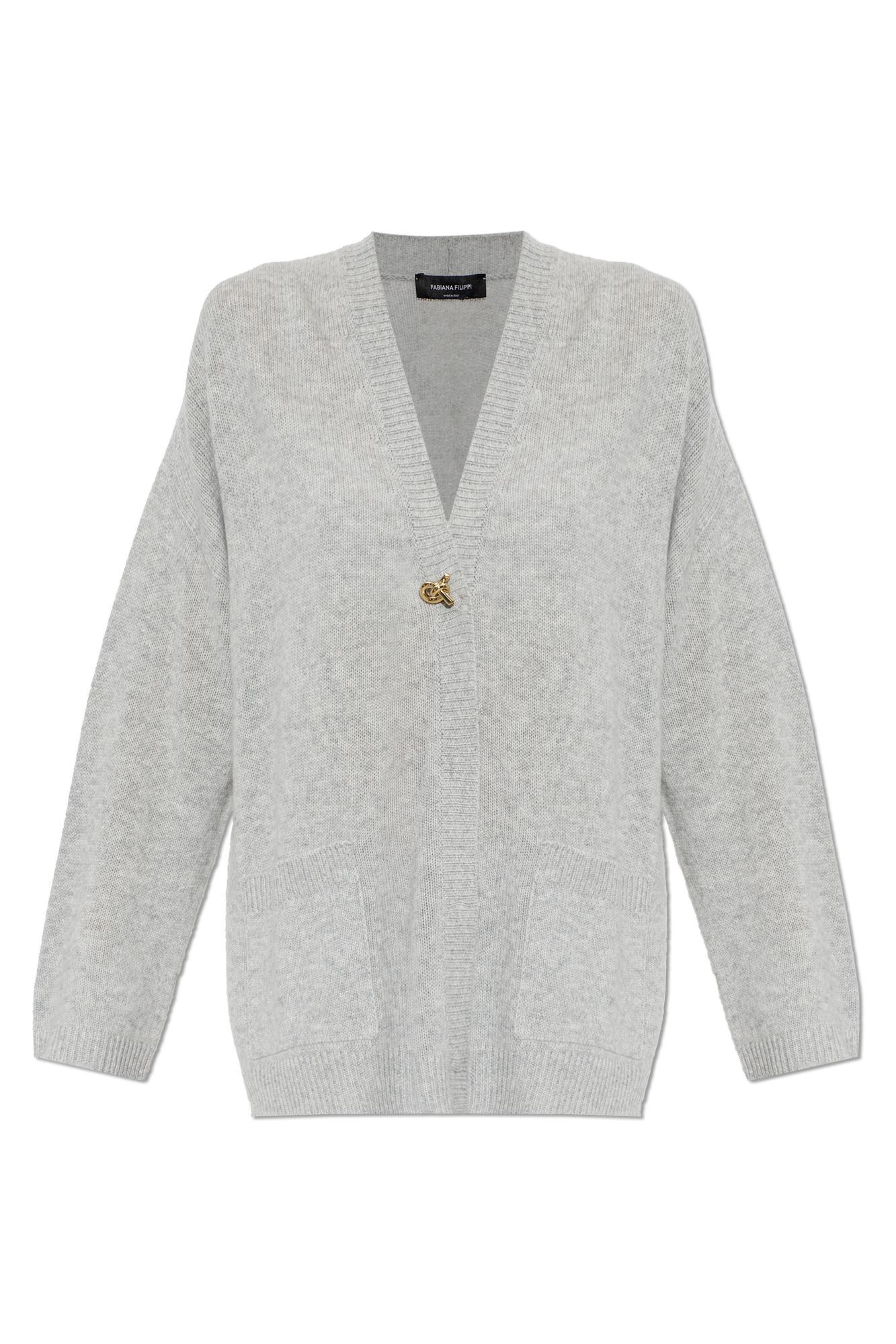 Grey Cashmere cardigan with pockets Fabiana Filippi - Vitkac